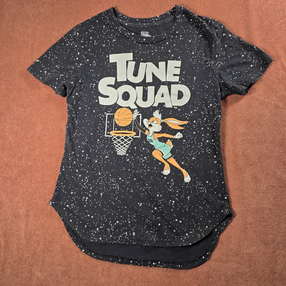 Space Jam A New Legacy Lola Bunny Tune Squad Speckled Shirt Kids Medium 7/9 Blk